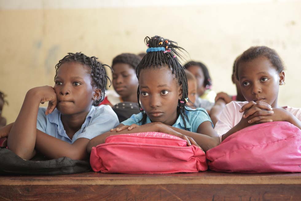 Niñas en una escuela de Manhiça (Mozambique)