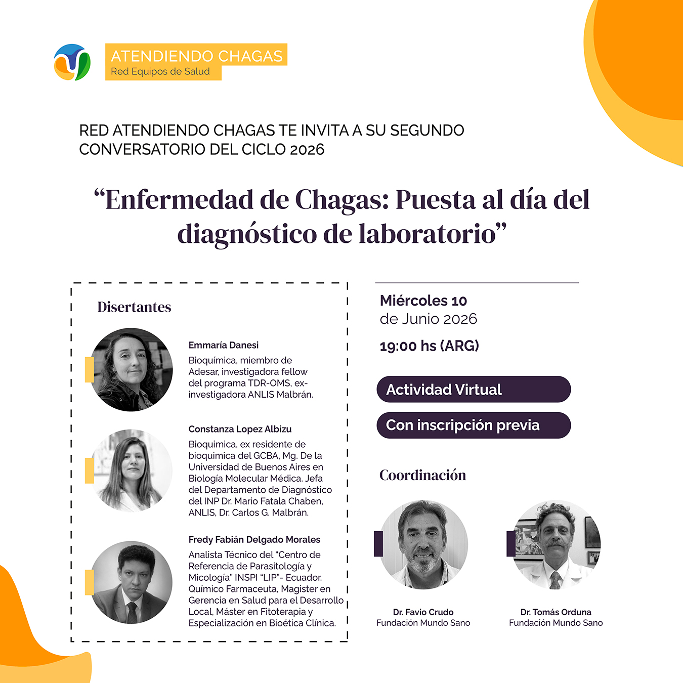Ciclo de Conversatorios de la Red Atendiendo Chagas 2025-2026